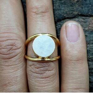 Natural Moonstone Statement Gemstone Ring
